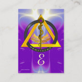 CARTE DE VISITE RODE DE DENTISTE DENTISTE ASCLEPIUS MONOGRAMME DE (Dos)