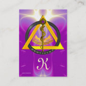 CARTE DE VISITE RODE DE DENTISTE DENTISTE ASCLEPIUS MONOGRAMME DE  (Dos)