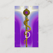 CARTE DE VISITE RODE DE LA DENTISTE ASCLEPIUS, MONOGRAMME CLINIQUE (Dos)