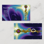 CARTE DE VISITE RODE DE LA DENTISTE ASCLEPIUS, MONOGRAMME CLINIQUE (Devant / Derrière)