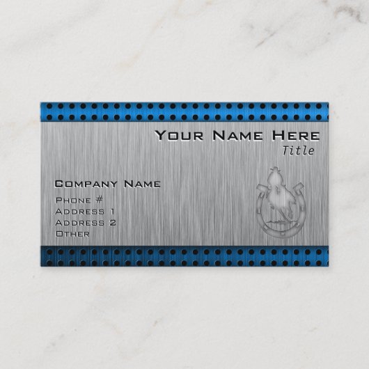 Carte De Visite Rodéo balayé de Métal-regard (Devant)