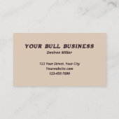 Carte De Visite Rodeo Cowboy Bull Riding (Dos)