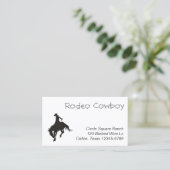 Carte De Visite Rodeo Cowboy Silhouette (Debout devant)