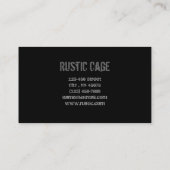 Carte De Visite rodéo de cowboy de cheval de ruée de pays (Dos)