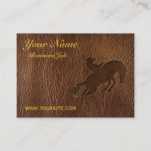 Carte De Visite Rodéo simili cuir