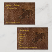 Carte De Visite Rodéo simili cuir (Devant / Derrière)