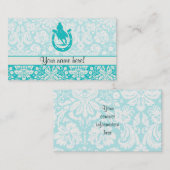 Carte De Visite Rodéo turquoise (Devant / Derrière)