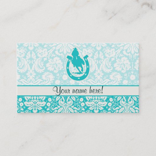 Carte De Visite Rodéo turquoise (Devant)