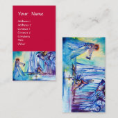 Carte De Visite ROI ARTHUR, DAME DU LAC ET rouge EXCALI (Devant / Derrière)