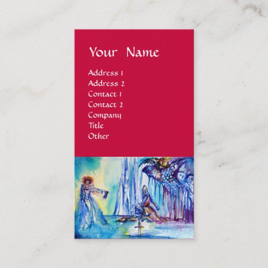 Carte De Visite ROI ARTHUR, DAME DU LAC ET rouge EXCALI (Devant)