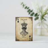 Carte De Visite Roi grunge des pelles (Debout devant)