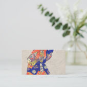 Carte De Visite Role Of The Dragon God Kasuga By Kogyo Tsukioka (Debout devant)