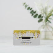 Carte De Visite Rolling Pin Boulangerie Pâtisserie Restauration de (Debout devant)