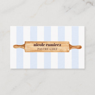 Carte De Visite Rolling Pin Rouling Pâtisserie à rayures