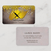 Carte De Visite Rolling Pin Whisk Boulangerie Pâtisserie Restaurat (Devant / Derrière)