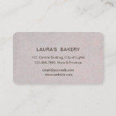 Carte De Visite Rolling Pin Whisk Boulangerie Pâtisserie Restaurat (Dos)