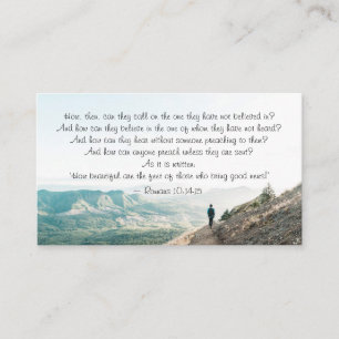 Carte De Visite Romains 10:14-15 Alors comment ils l'appelleront