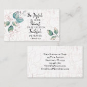 Carte De Visite Romains 12:12 Soyez Joyeux dans l'espérance, Fidèl (Devant / Derrière)