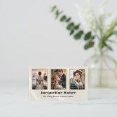 Carte De Visite Romance Auteur livre couverture photo (Debout devant)