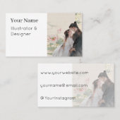Carte De Visite Romance Lotus : Amour Éternel en Hanfu (Devant / Derrière)