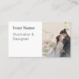 Carte De Visite Romance Lotus : Amour Éternel en Hanfu
