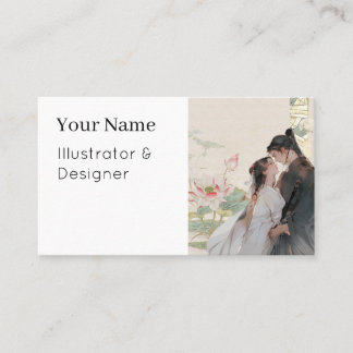 Carte De Visite Romance Lotus : Amour Éternel en Hanfu