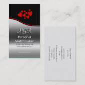 Carte De Visite Romance Matchmaker, Monogramme, roux (Devant / Derrière)
