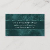 Carte De Visite Romance Turquoise de minuit | Marque Satiny Grunge (Dos)