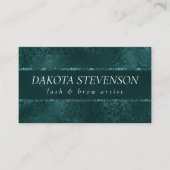 Carte De Visite Romance Turquoise de minuit | Marque Satiny Grunge (Devant)
