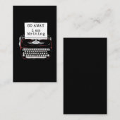 Carte De Visite Romancier romancier auteur de livres présenté (Devant / Derrière)