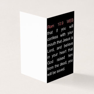 Carte De Visite Romans 10:9 Édition de la Bible de Webster