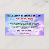 Carte De Visite Romans Road Evangile ABC Bible chrétienne KJV (Devant)