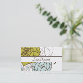 Carte de visite Romantic Flowers (Debout devant)