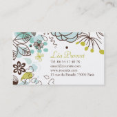 Carte de visite Romantic Flowers (Dos)