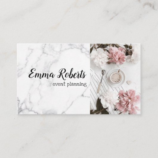 Carte De Visite Romantic Pink Old Rose Rustic Bussines Card (Devant)