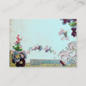 Carte De Visite ROMANTICA 2/ Belles Pansies en Bleu (Dos)