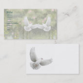 Carte de visite romantique de colombes d'amour (Devant / Derrière)