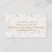 Carte de visite romantique de roses blanches (Dos)