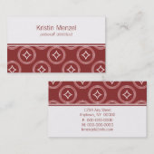 Carte de visite romantique, Maroon (Devant / Derrière)