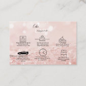 Carte De Visite Romantique rose effet de lumière parties scintilla (Devant)