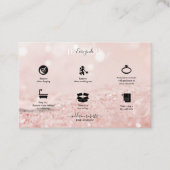 Carte De Visite Romantique rose effet de lumière parties scintilla (Devant)