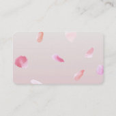 Carte De Visite Romantique rose pâle Rose pétal floral (Dos)