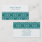 Carte de visite romantique, Turquoise (Devant / Derrière)