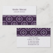 Carte de visite romantique, violet (Devant / Derrière)