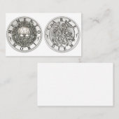 Carte De Visite Rond argenté de Mori Carpe Diem de souvenir (Devant / Derrière)