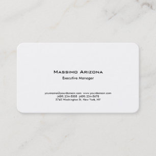 Carte De Visite Rond Simple Uni Professionnel Moderne Noir Blanc