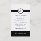 Carte De Visite Ronde de ruban du procureur (Dos)