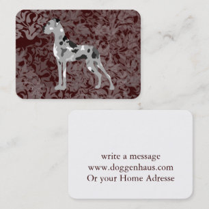 Carte de visite ronde Great Dane pour professionne