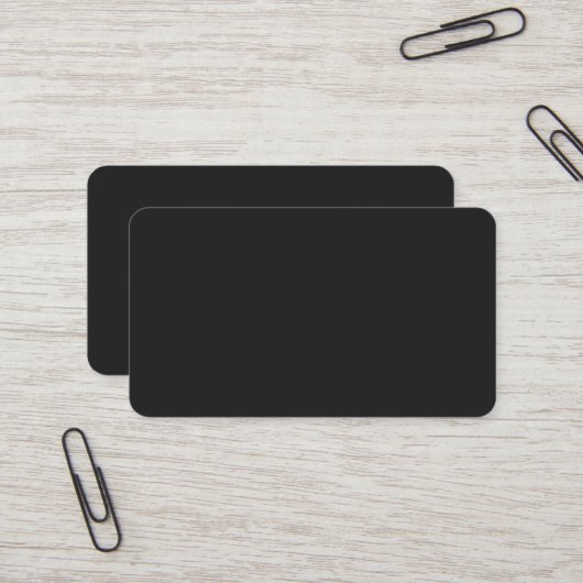 Carte de visite ronde noire étrange (Devant/Arrière en situation)