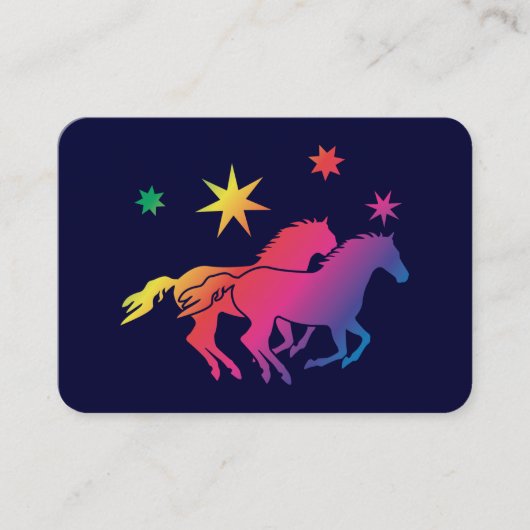Carte de visite ronde pour professionnels de l'équ (Devant)